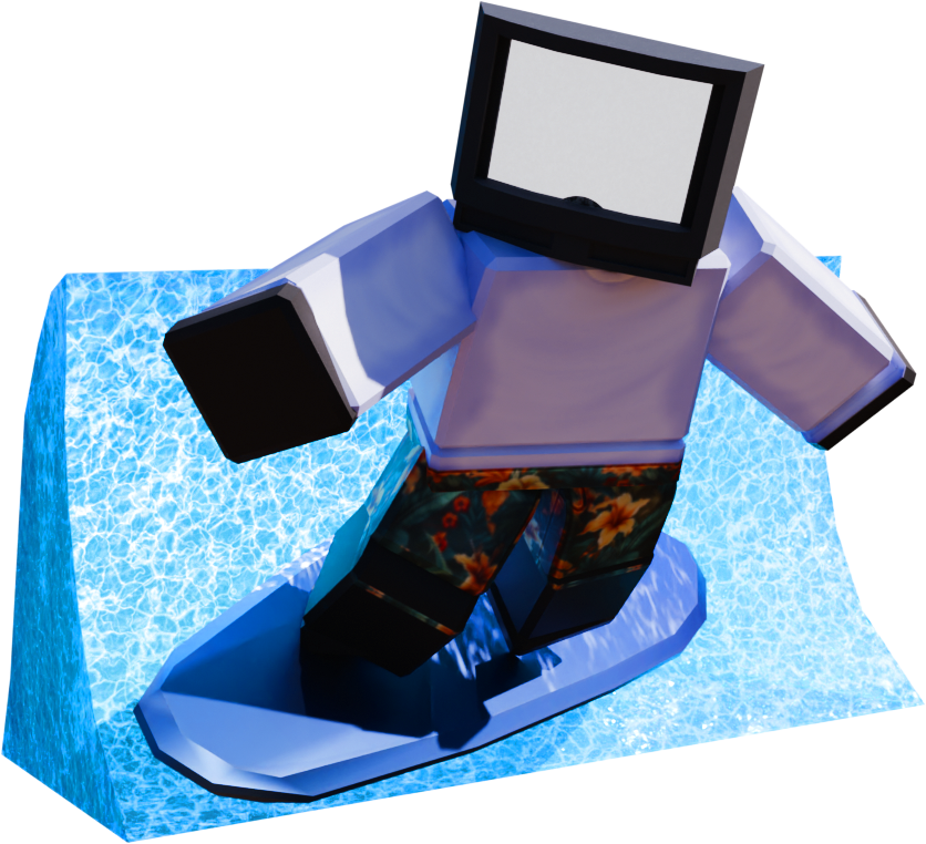 Surfer TV Man artwork