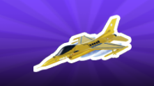 Golden F-16 artwork