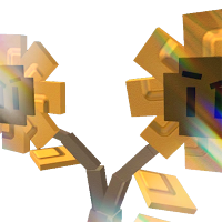 Gold Double Sunflower artwork