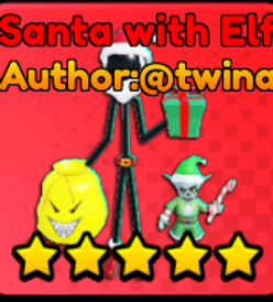 Santa with Elf artwork