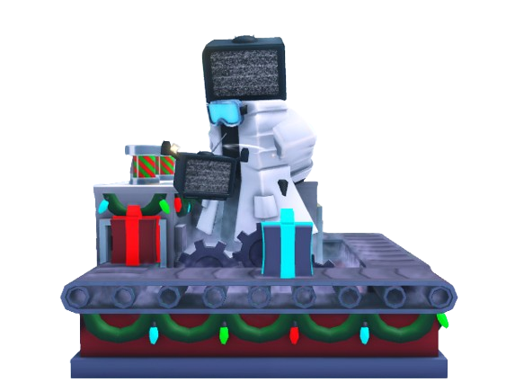 Santa's Factory Scientist TV Man artwork