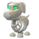Halloween White Skeleton Dog artwork